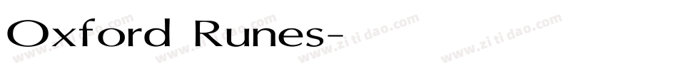 Oxford Runes字体转换